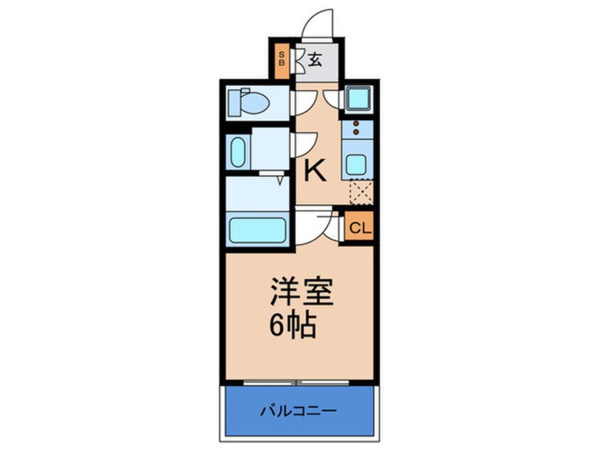 間取図 ﾚｼﾞｭｰﾙｱｯｼｭOSAKAﾃﾞｲﾌｨｰﾙ(302)