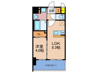 間取図 ｴｽﾘ-ﾄﾞﾚｼﾞﾃﾞﾝｽ梅田ｸﾞﾗﾝｹﾞ-ﾄ