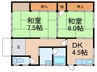 土井貸家 2DKの間取り