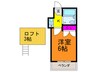 カ－サ四条畷 1Kの間取り