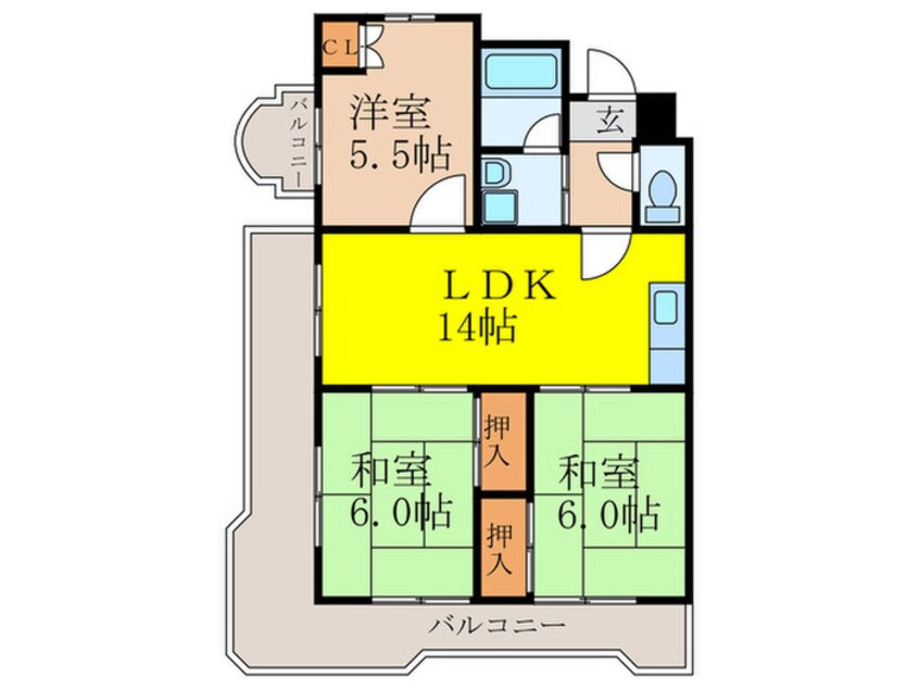 間取図 第１浦濱ビレッジ