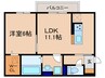 エレガンスビュー 1LDKの間取り