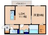 エレガンスビュー 1LDKの間取り