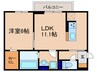 エレガンスビュー 1LDKの間取り