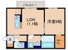 エレガンスビュー 1LDKの間取り