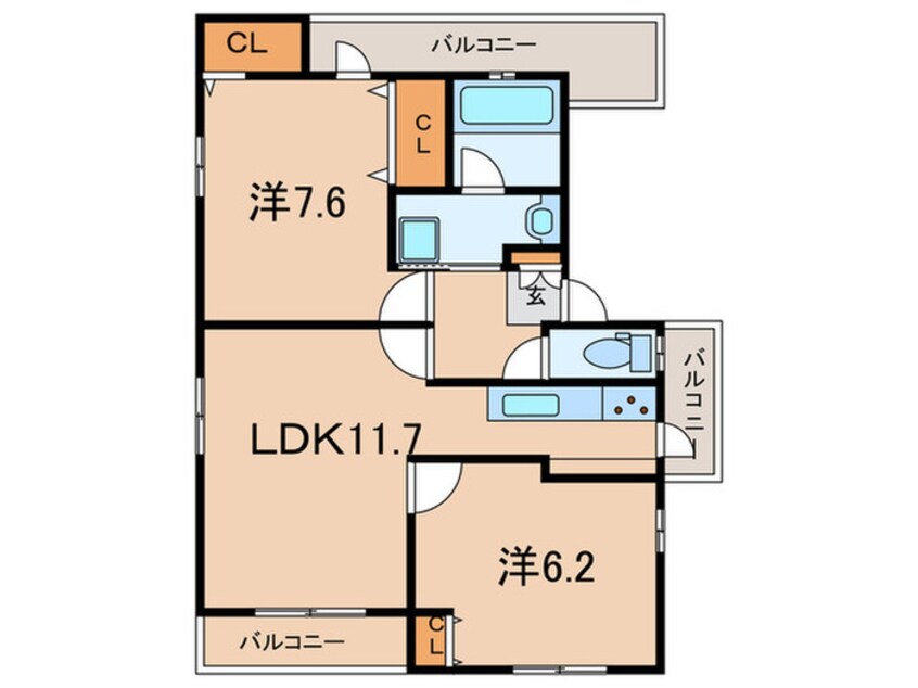 間取図 リフュージュ本山