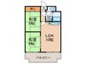 パ－クスクエア長居 2LDKの間取り