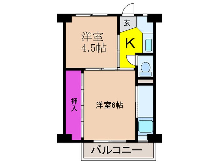 間取り図 ビレッジハウス服部5号棟
