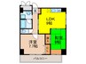 フォンテーヌ梅野 2LDKの間取り