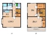 ベルドミール白水 2LDKの間取り
