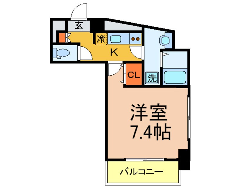 間取図 ﾊﾟｼﾌｨｯｸﾚｼﾞﾃﾞﾝｽ神戸八幡通