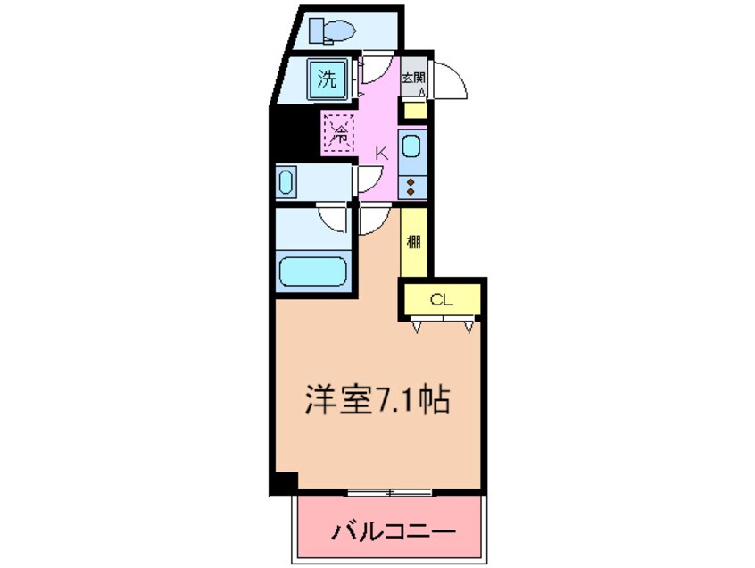 間取図 ﾊﾟｼﾌｨｯｸﾚｼﾞﾃﾞﾝｽ神戸八幡通
