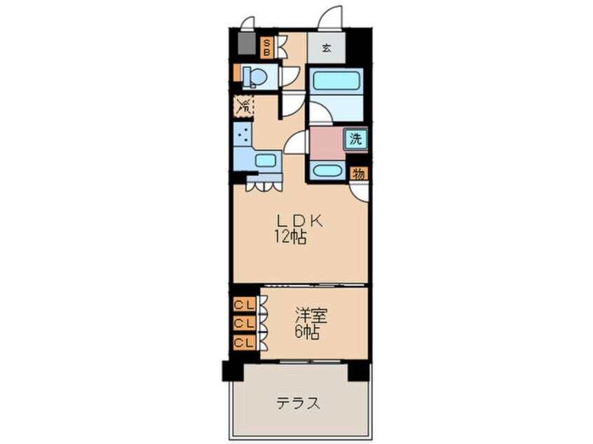 間取図 リーガル京都四条烏丸Ⅱ（107）