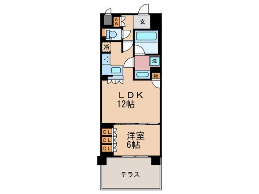 間取図 リーガル京都四条烏丸Ⅱ（107）