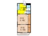第６マンション 2DKの間取り