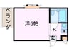 セレーナ北町 1Rの間取り