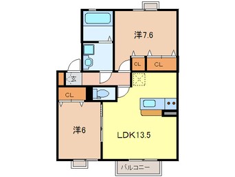 間取図 クレ－ルコ－ト