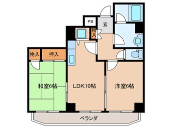 間取図 タイホウハイツ河堀口