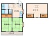 山本マンション 2DKの間取り