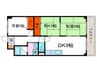 ベルベデ－ル向日町 3DKの間取り