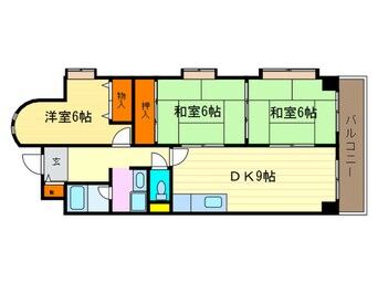 間取図 ベルベデ－ル向日町