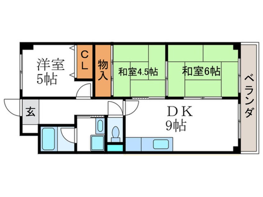 間取図 ベルベデ－ル向日町