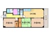 ベルベデ－ル向日町 3DKの間取り