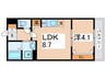アート東大阪Ｂ 1LDKの間取り