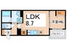 アート東大阪Ｂ 1LDKの間取り