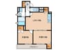 クリエオーレ雁屋西町 2LDKの間取り