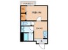 泉町テラス 1DKの間取り