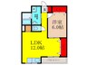 ハイツ舟木 1LDKの間取り