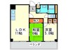 サウスサイドなにわ筋 2LDKの間取り