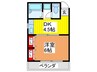 ヨルム日吉町 1DKの間取り