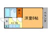 メゾンモナミ 1Kの間取り