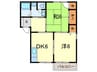 メゾン若山 2DKの間取り