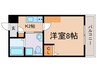 仮）Gladvis二条式部 1Kの間取り