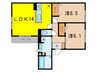 クレール桃山台 2LDKの間取り