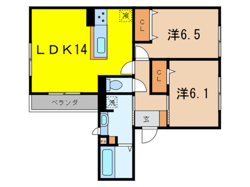 間取図 クレール桃山台