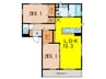 クレール桃山台 2LDKの間取り