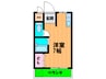 ミルフォ－ド大東 1Rの間取り