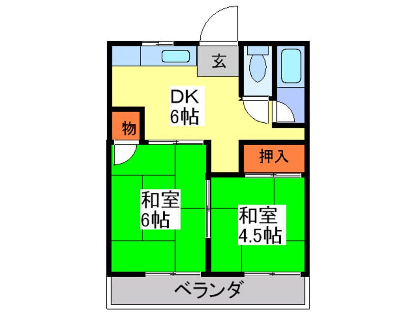 間取図 平野ハイツＡ棟