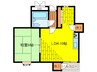 RIVER　COURT箕面 1LDKの間取り