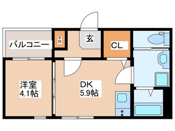 間取図 ﾊｰﾓﾆｰﾃﾗｽ新喜多東Ⅳ