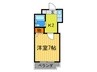 ドムス河原町 1Kの間取り