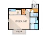 アミティハイツ（Ｂ棟） 1Kの間取り