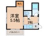 リアライズ上野通 1Kの間取り