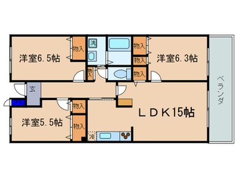 間取図 エクレ－ル西井
