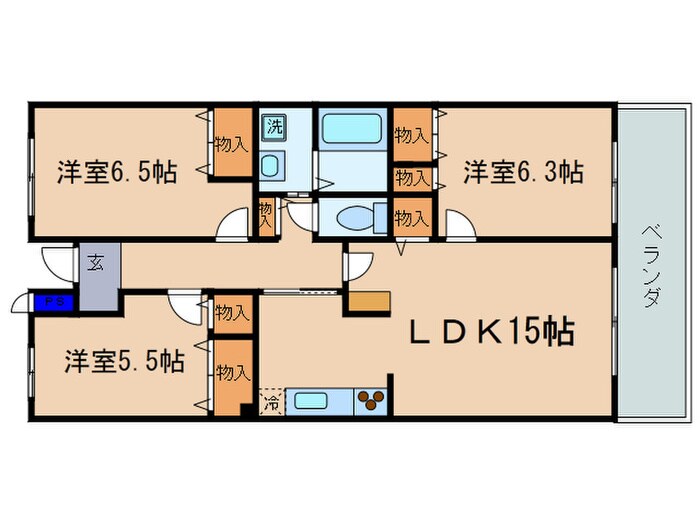 間取り図 エクレ－ル西井