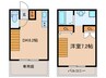 木津屋橋レジデンス 1DKの間取り